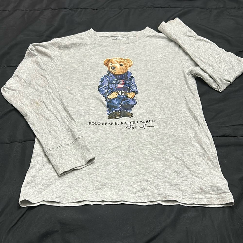 Polo Ralph Lauren Boys Polo Bear Long Sleeve Shirt